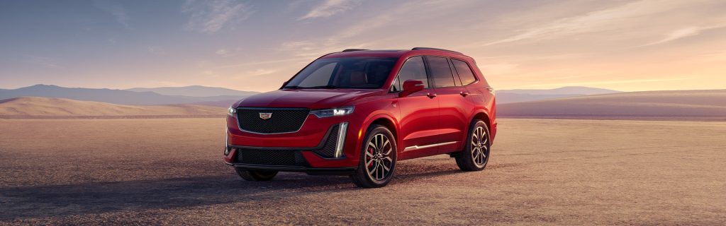 2025 Cadillac XT6 parked in the desert