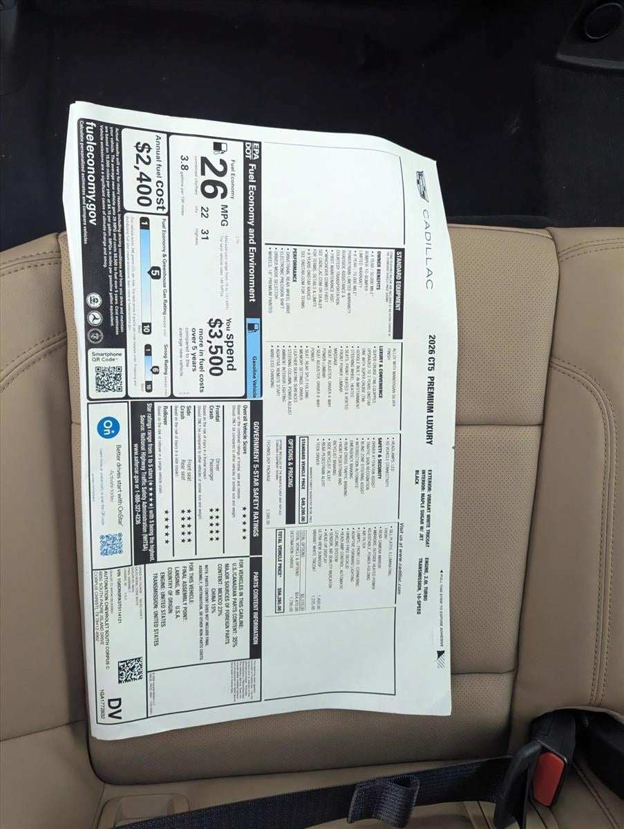 2026 Cadillac CT5 Premium Luxury