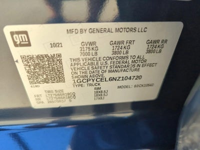 2022 Chevrolet Silverado 1500 LTD Custom Trail Boss