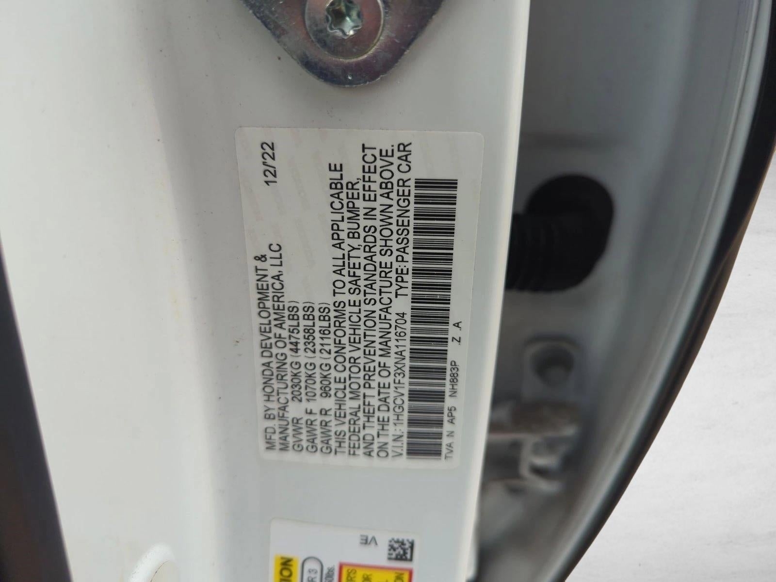 2022 Honda Accord Sedan Sport