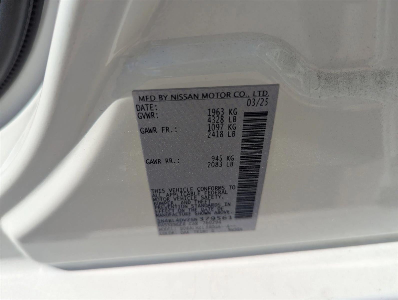 2025 Nissan Altima SV