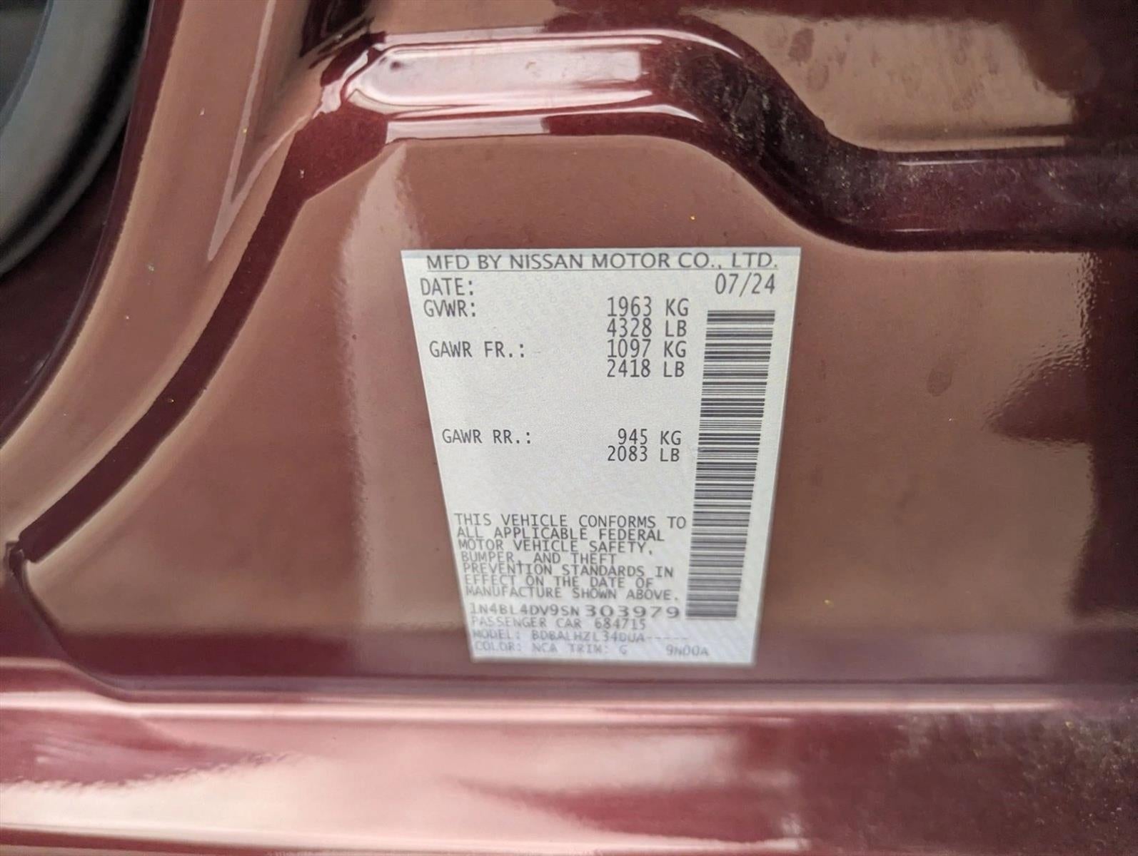 2025 Nissan Altima SV