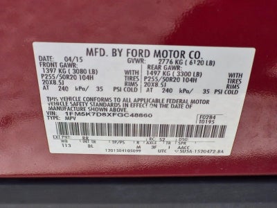 2015 Ford Explorer FWD 4dr XLT