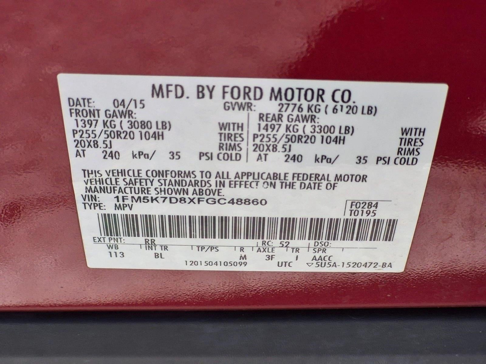 2015 Ford Explorer FWD 4dr XLT