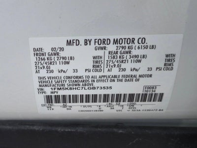 2020 Ford Explorer Platinum 4WD