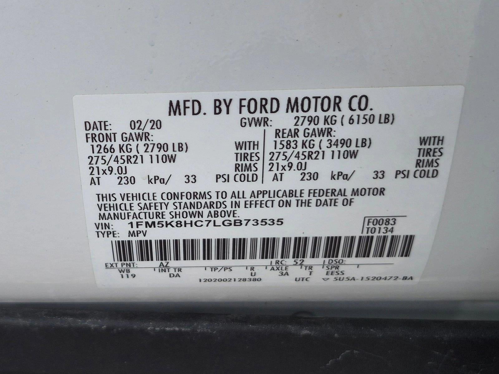 2020 Ford Explorer Platinum 4WD