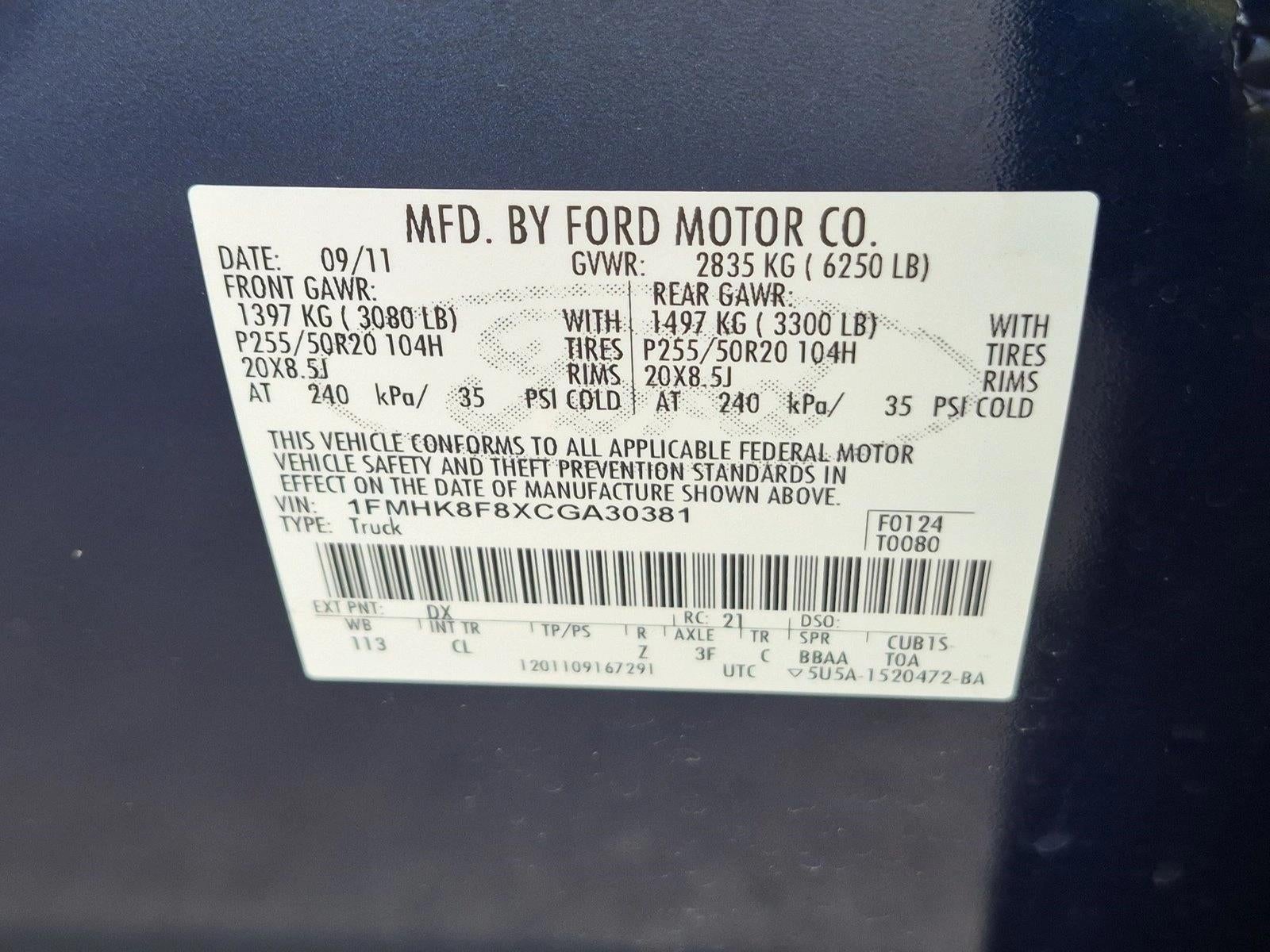 2012 Ford Explorer 4WD 4dr Limited