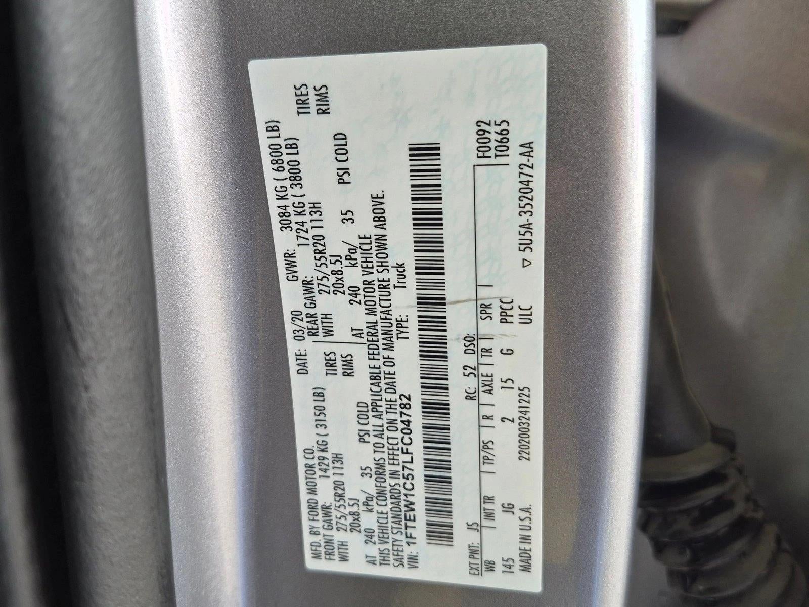 2020 Ford F-150 XL 2WD SuperCrew 5.5' Box