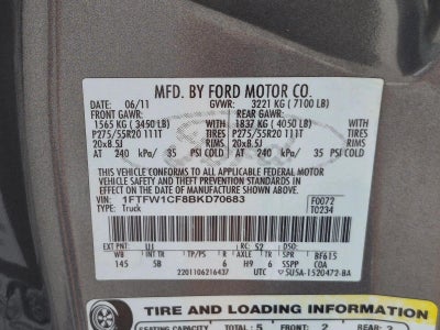 2011 Ford F-150 2WD SuperCrew 5-1/2 Ft Box FX2