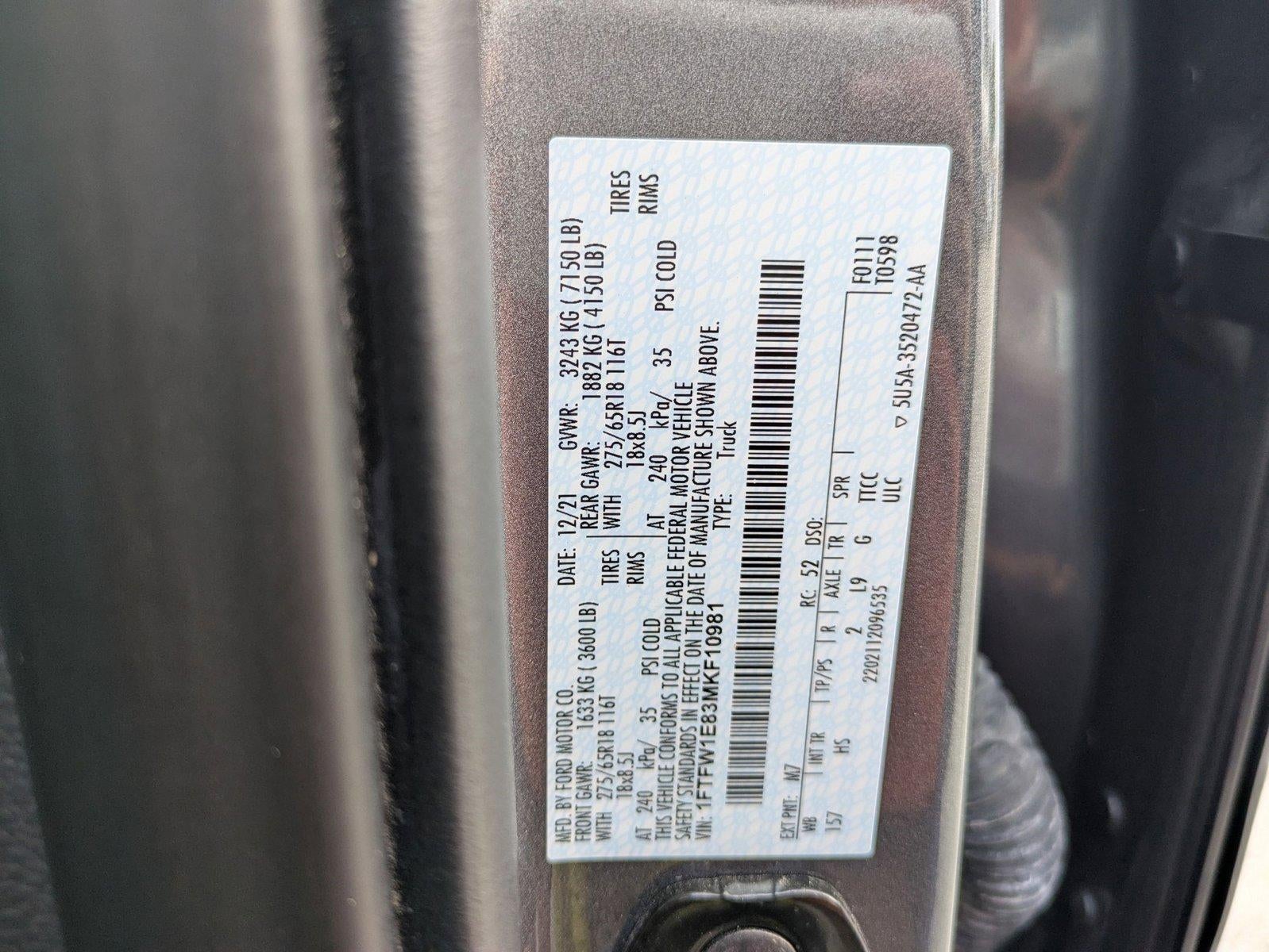 2021 Ford F-150 LARIAT 4WD SuperCrew 5.5' Box