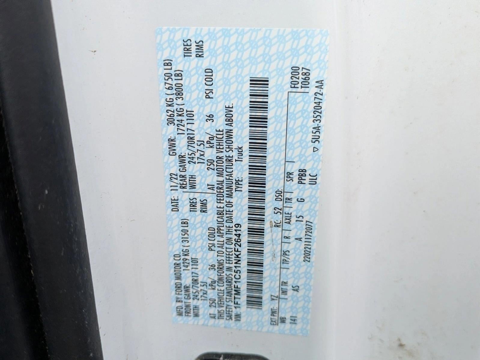 2022 Ford F-150 XL 2WD Reg Cab 6.5' Box