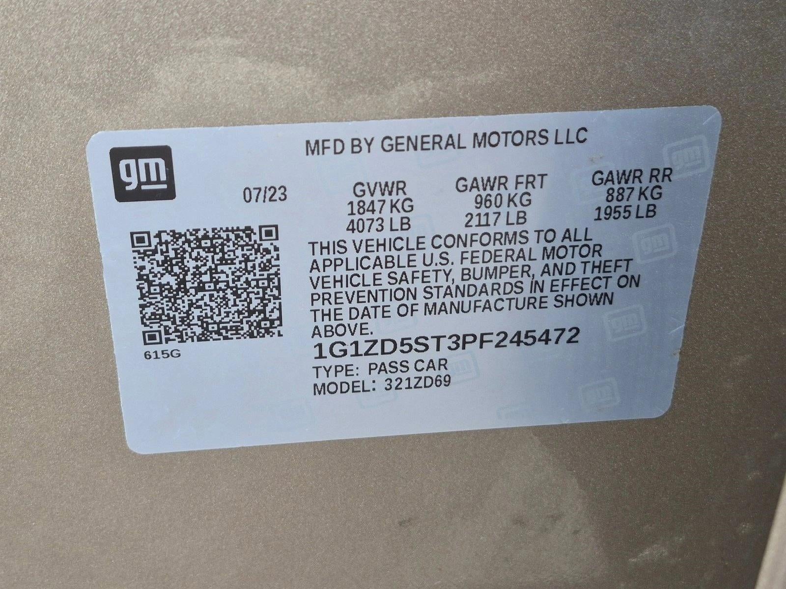 2023 Chevrolet Malibu 4dr Sdn 1LT