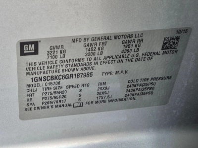 2016 Chevrolet Tahoe 2WD LT