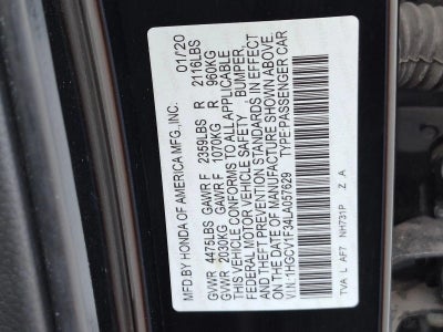 2020 Honda Accord Sedan Sport 1.5T CVT