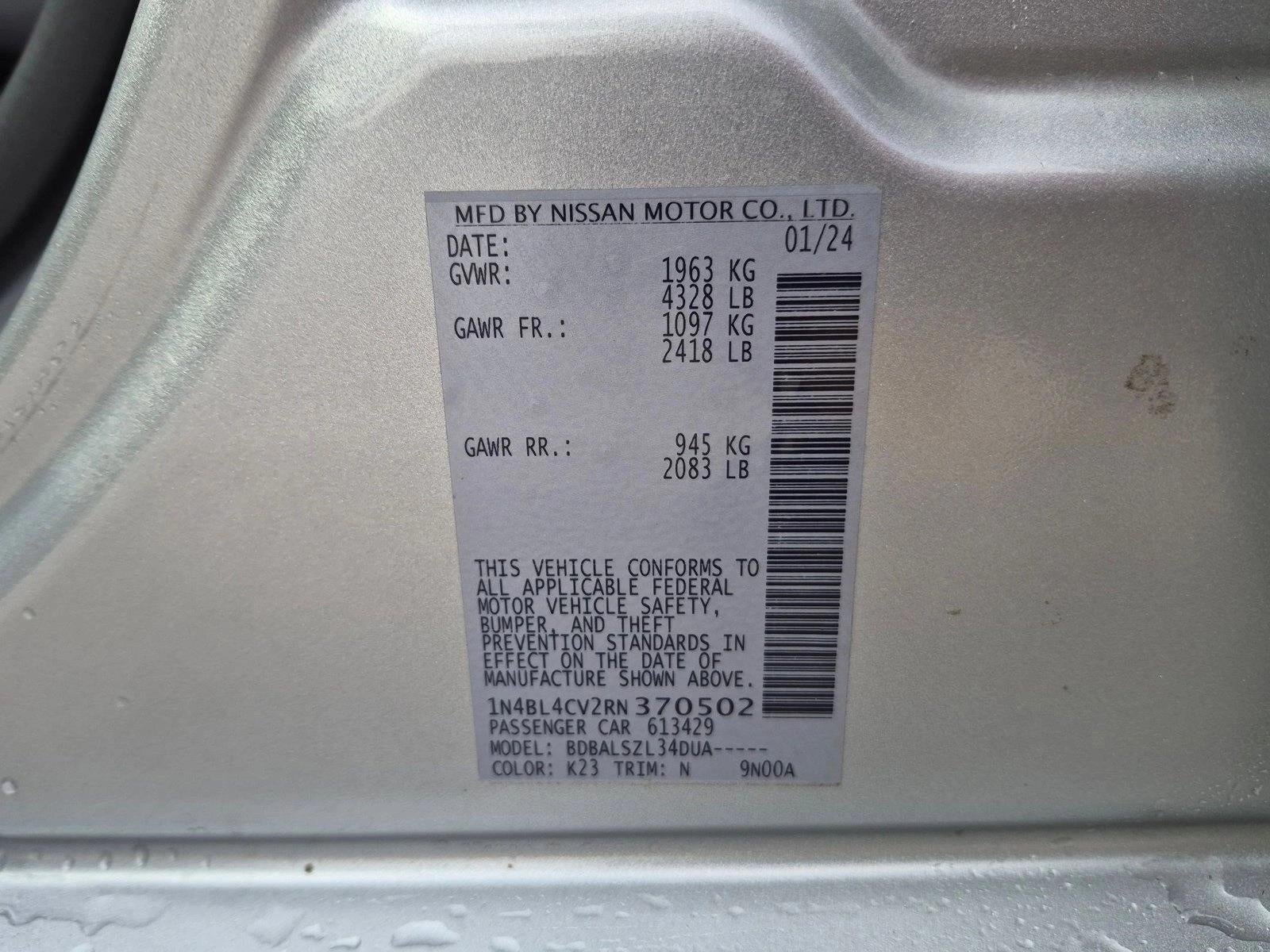 2024 Nissan Altima 2.5 SR Sedan