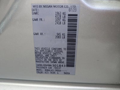 2024 Nissan Altima 2.5 SV Sedan