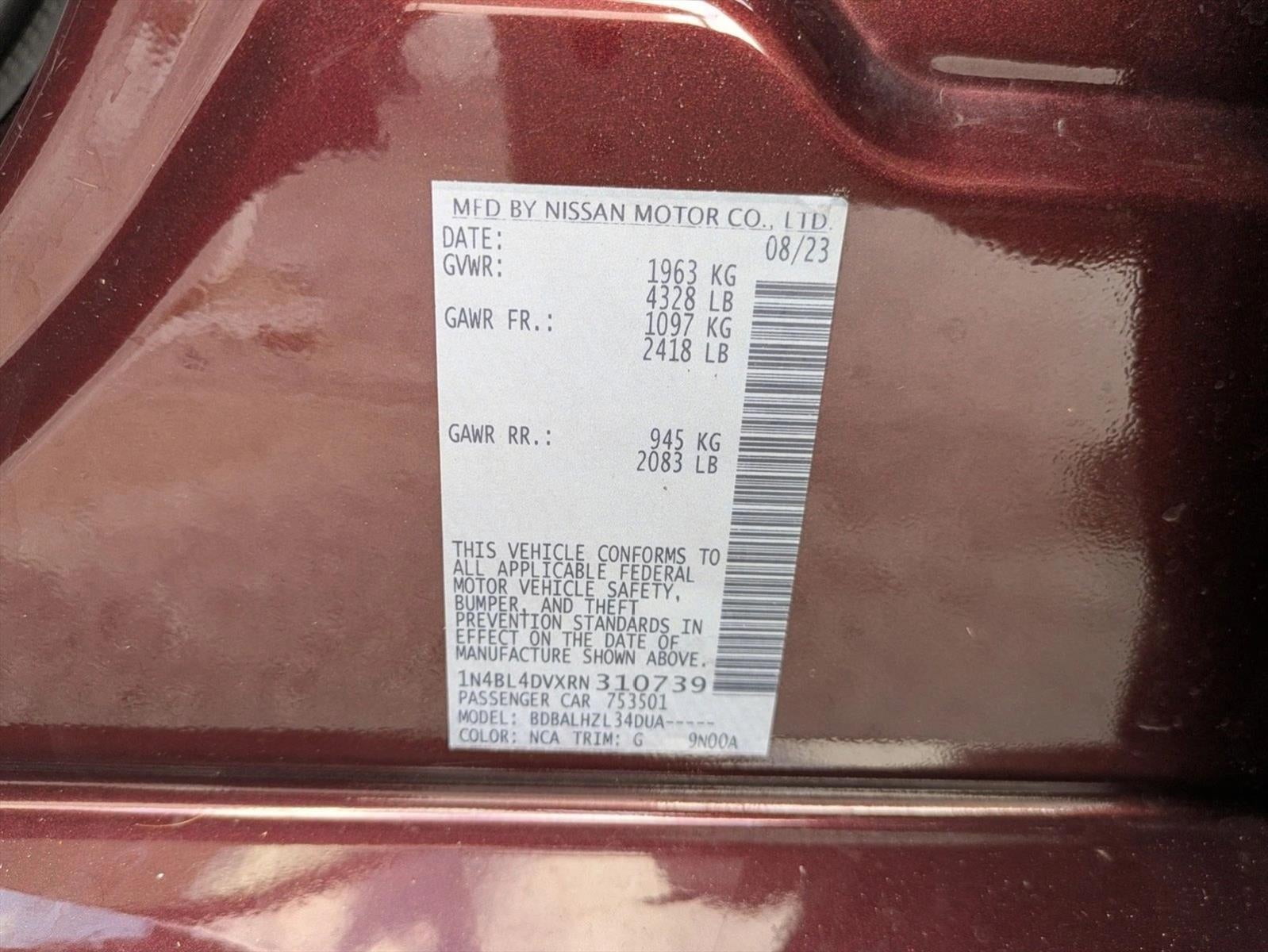 2024 Nissan Altima 2.5 SV Sedan