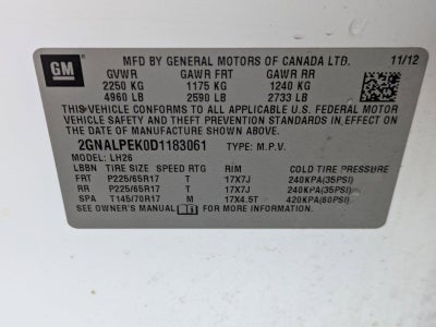 2013 Chevrolet Equinox FWD 2LT