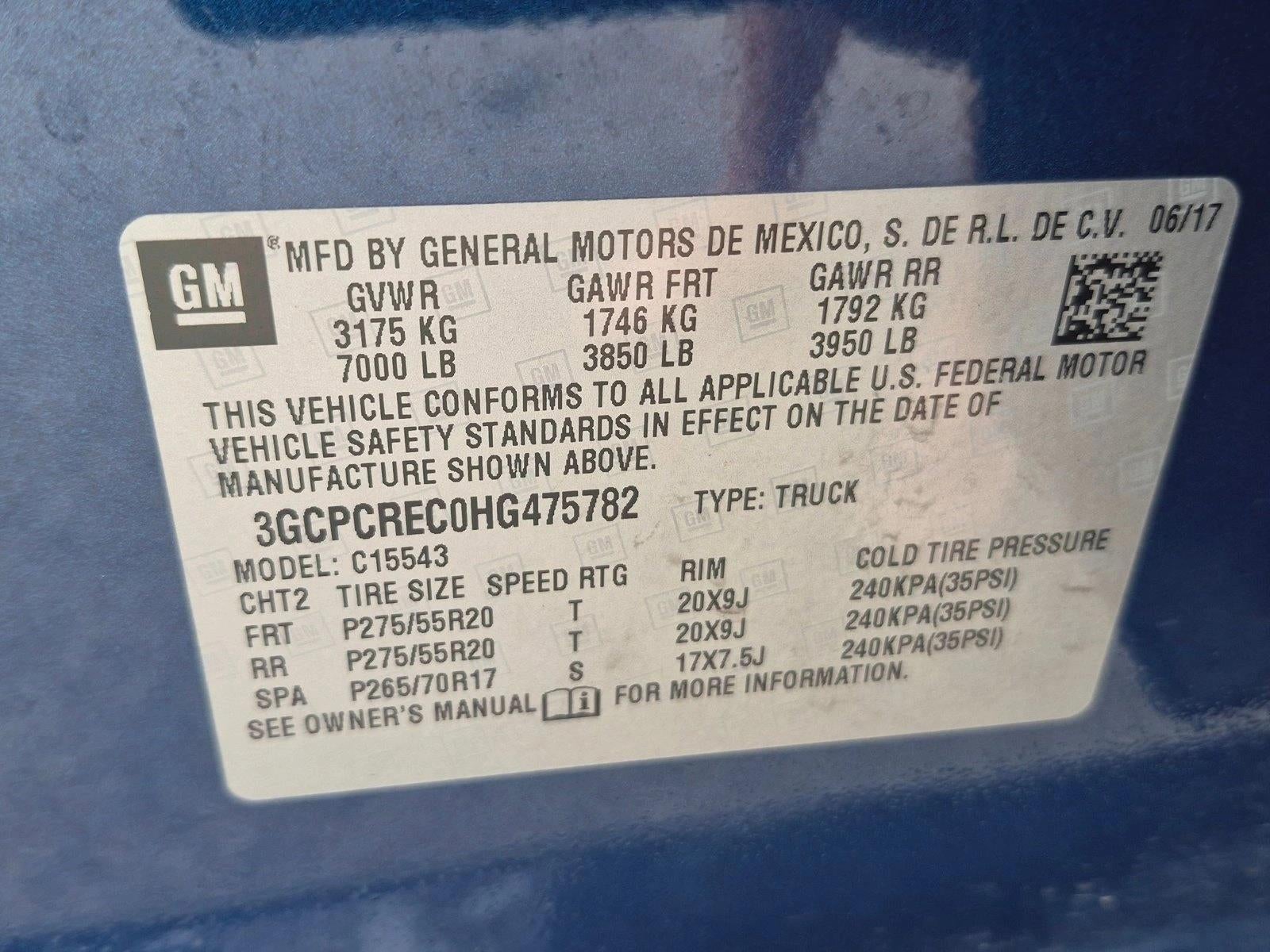 2017 Chevrolet Silverado 1500 Crew Cab Short Box 2-Wheel Drive LT