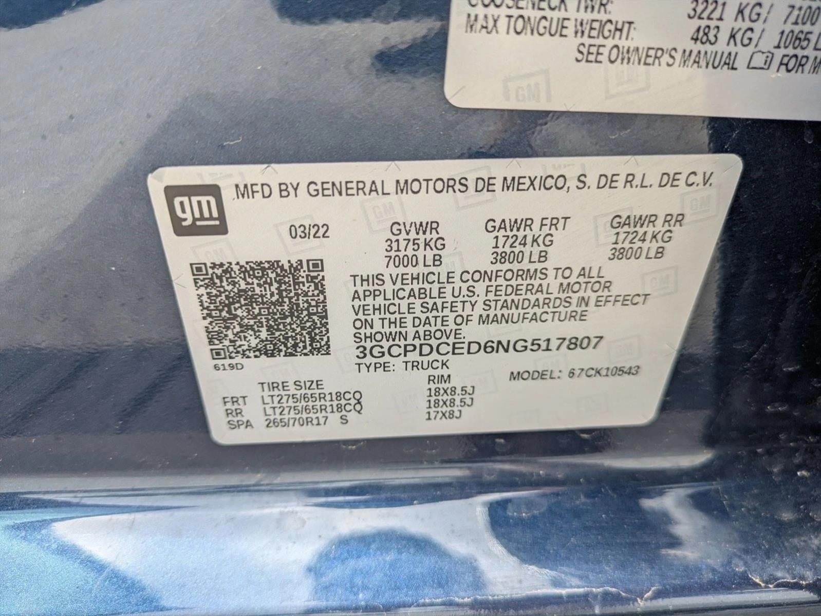 2022 Chevrolet Silverado 1500 Crew Cab Short Box 4-Wheel Drive Custom Trail Boss