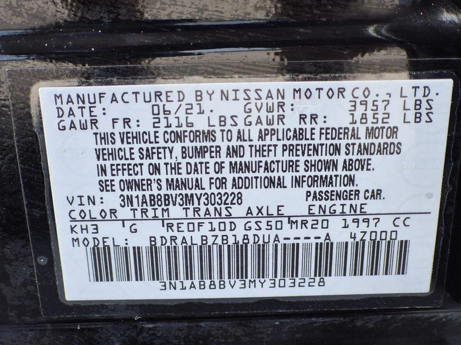 2021 Nissan Sentra S CVT