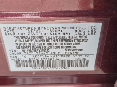 2024 Nissan Sentra SV CVT