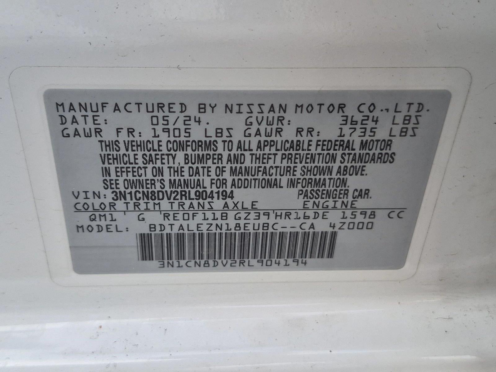 2024 Nissan Versa S CVT
