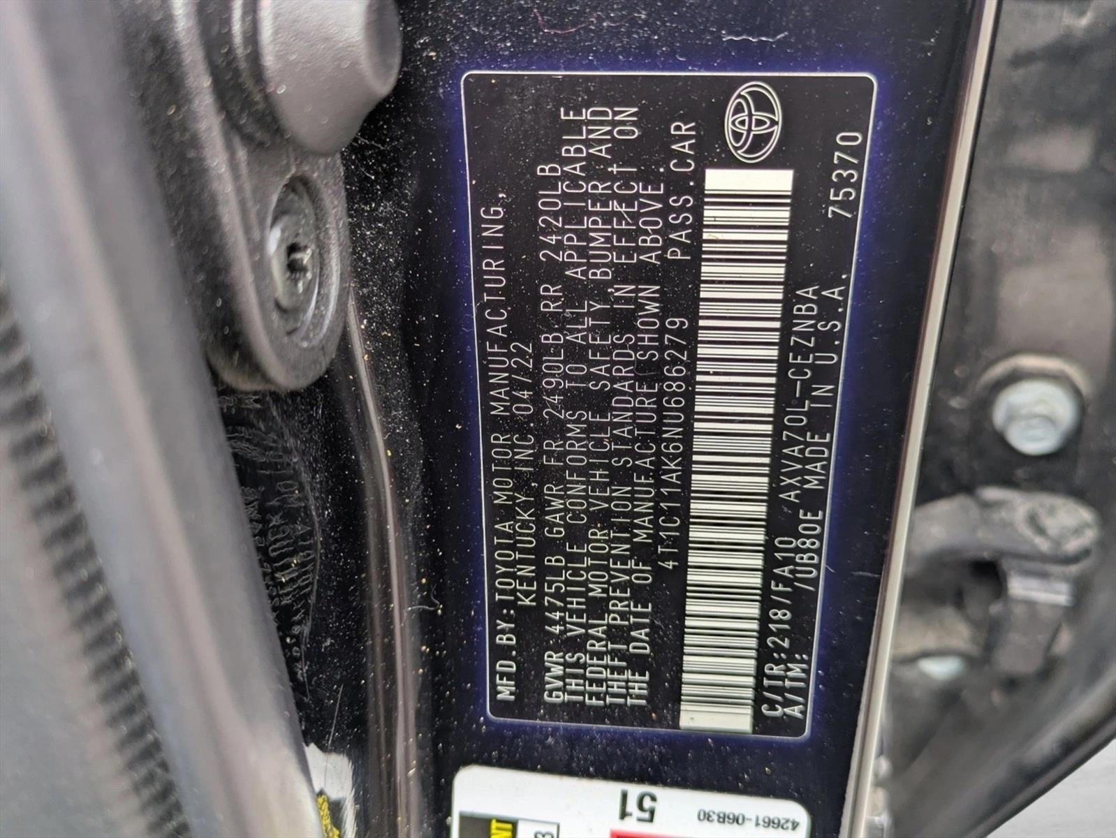 2022 Toyota Camry LE Auto (SE)