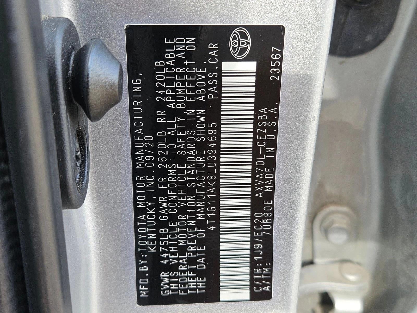 2020 Toyota Camry SE Nightshade Auto (Natl)