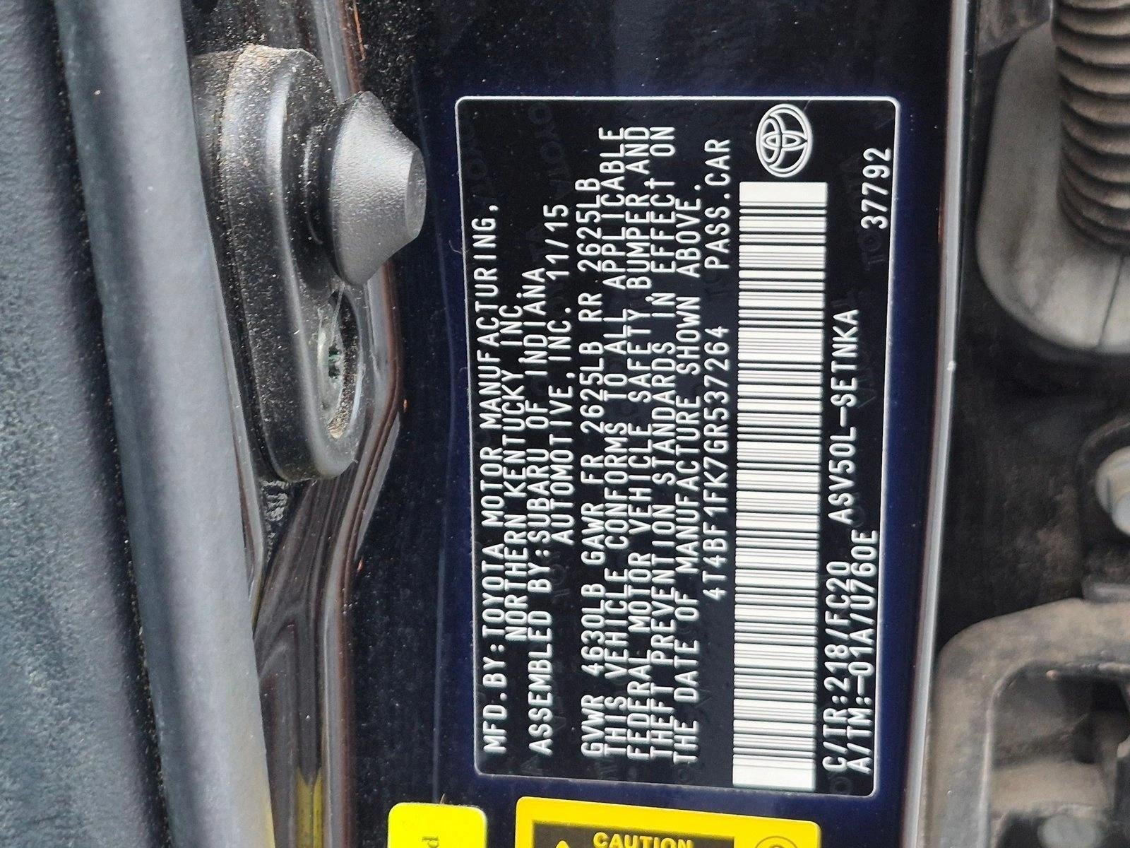 2016 Toyota Camry 4dr Sdn I4 Auto LE (SE)