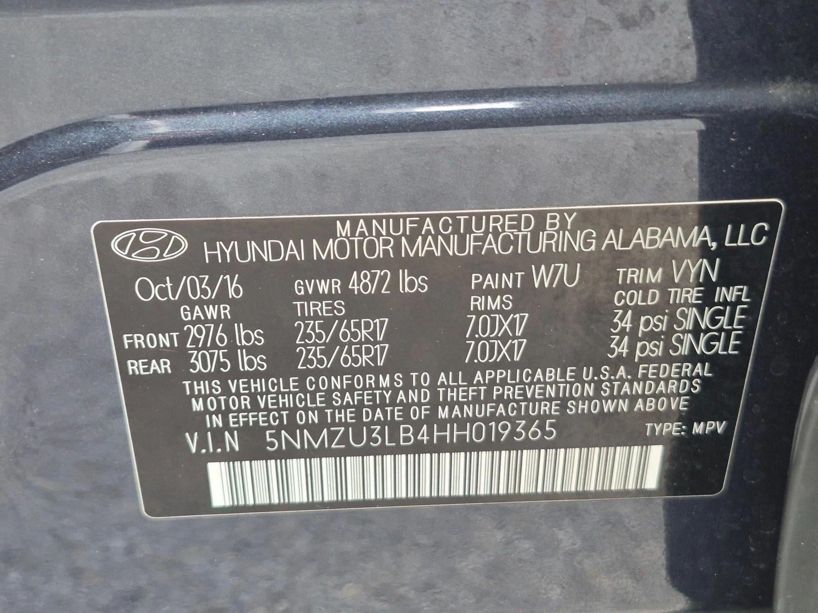 2017 Hyundai Santa Fe Sport 2.4L Auto