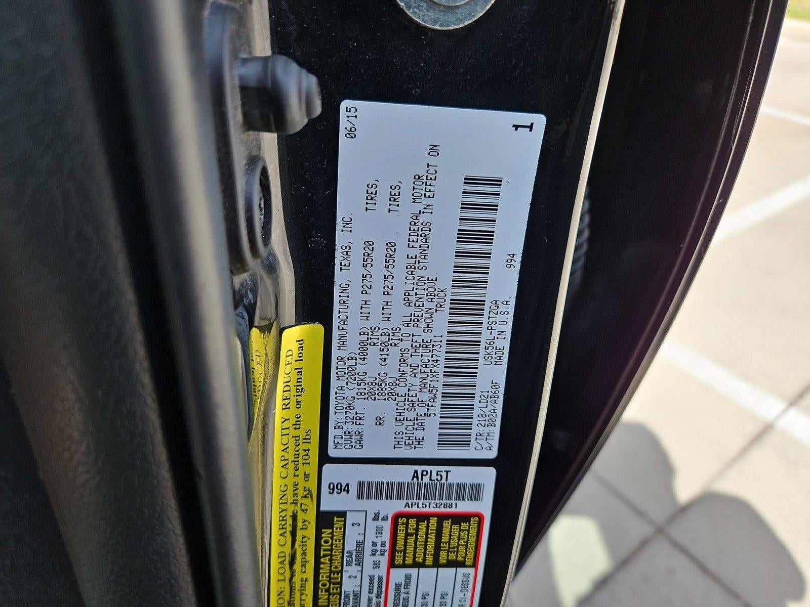 2015 Toyota Tundra 4WD Truck 4WD CrewMax Short Bed 5.7L FFV 1794 (Natl)