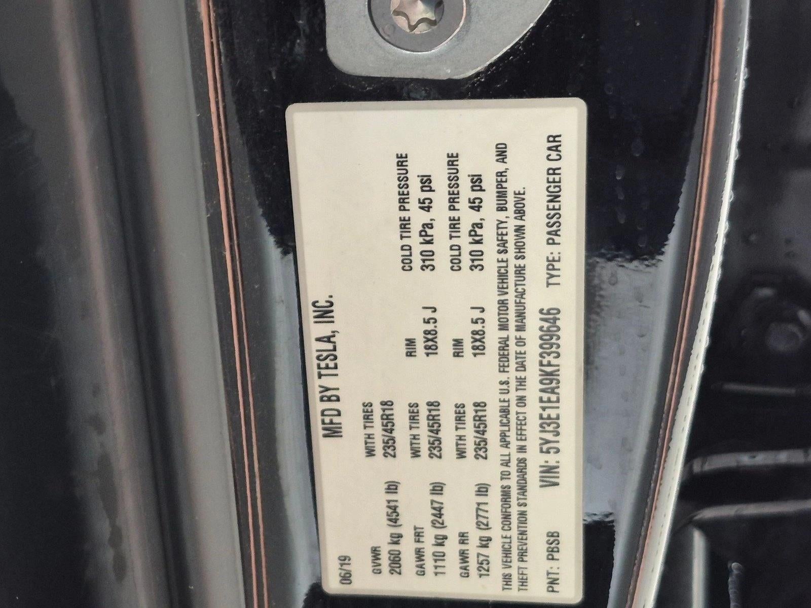 2019 Tesla Model 3 Mid Range RWD *Ltd Avail*