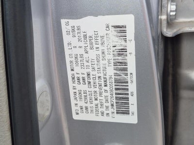 2008 Honda Accord Sedan 4-Door I4 Automatic LX-P