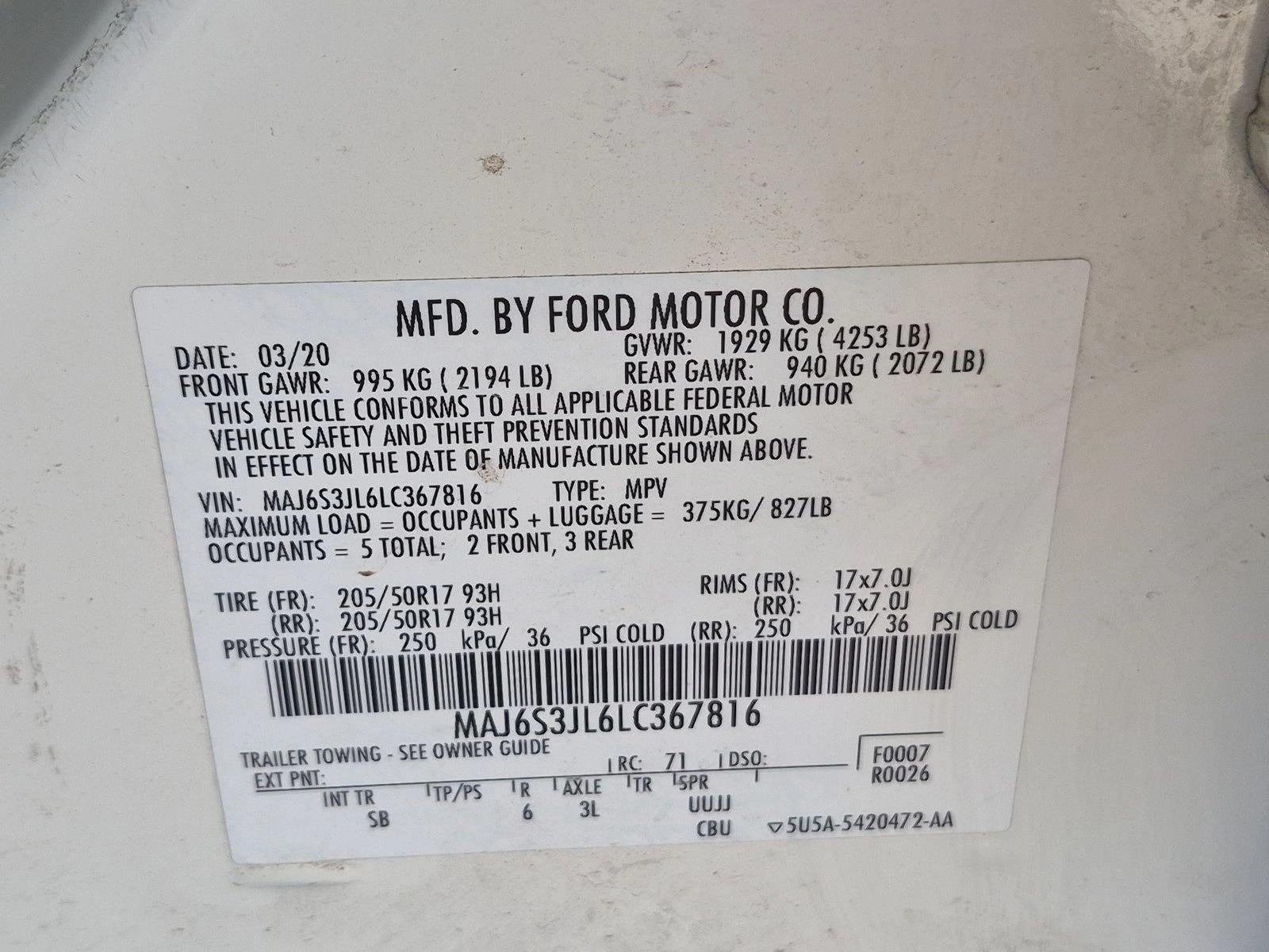 2020 Ford EcoSport SES 4WD