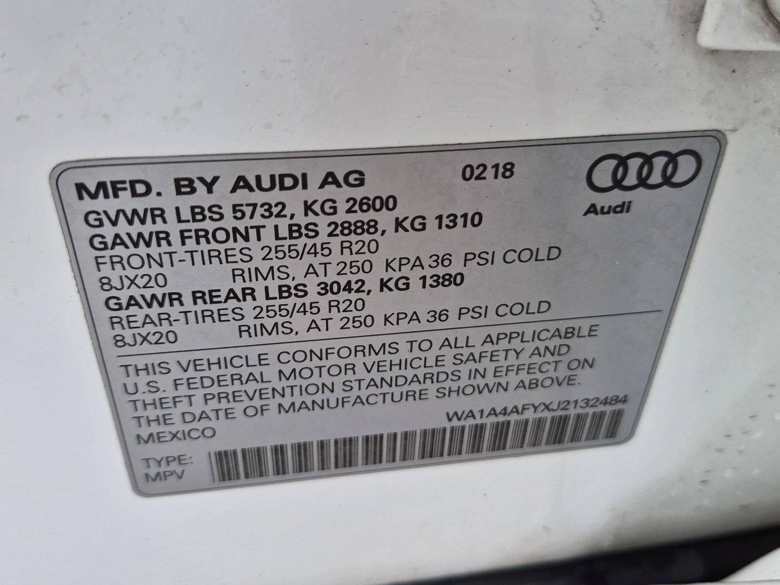 2018 Audi SQ5 3.0 TFSI Premium Plus