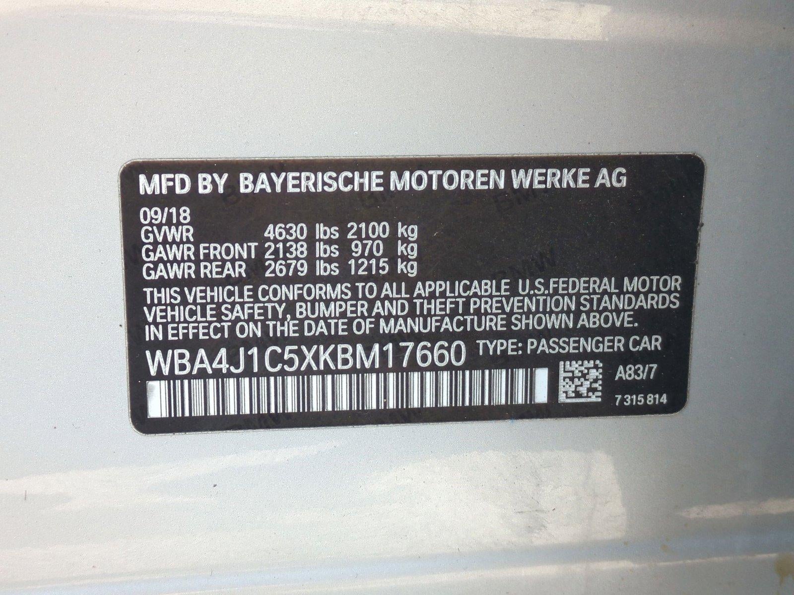 2019 BMW 430i Gran Coupe