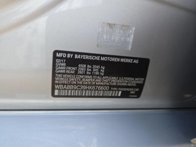 2017 BMW 330i Sedan