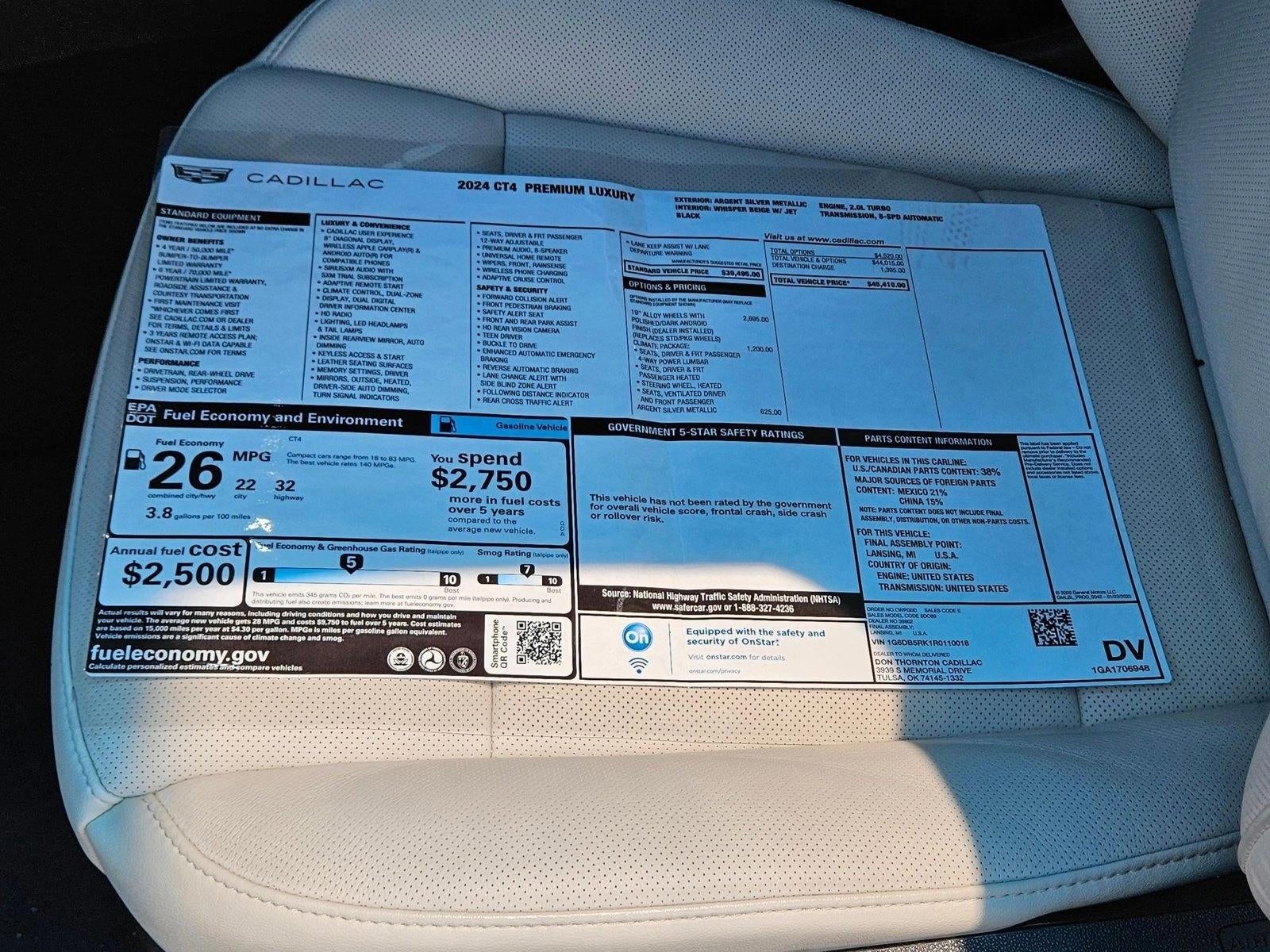 2024 Cadillac CT4 Premium Luxury