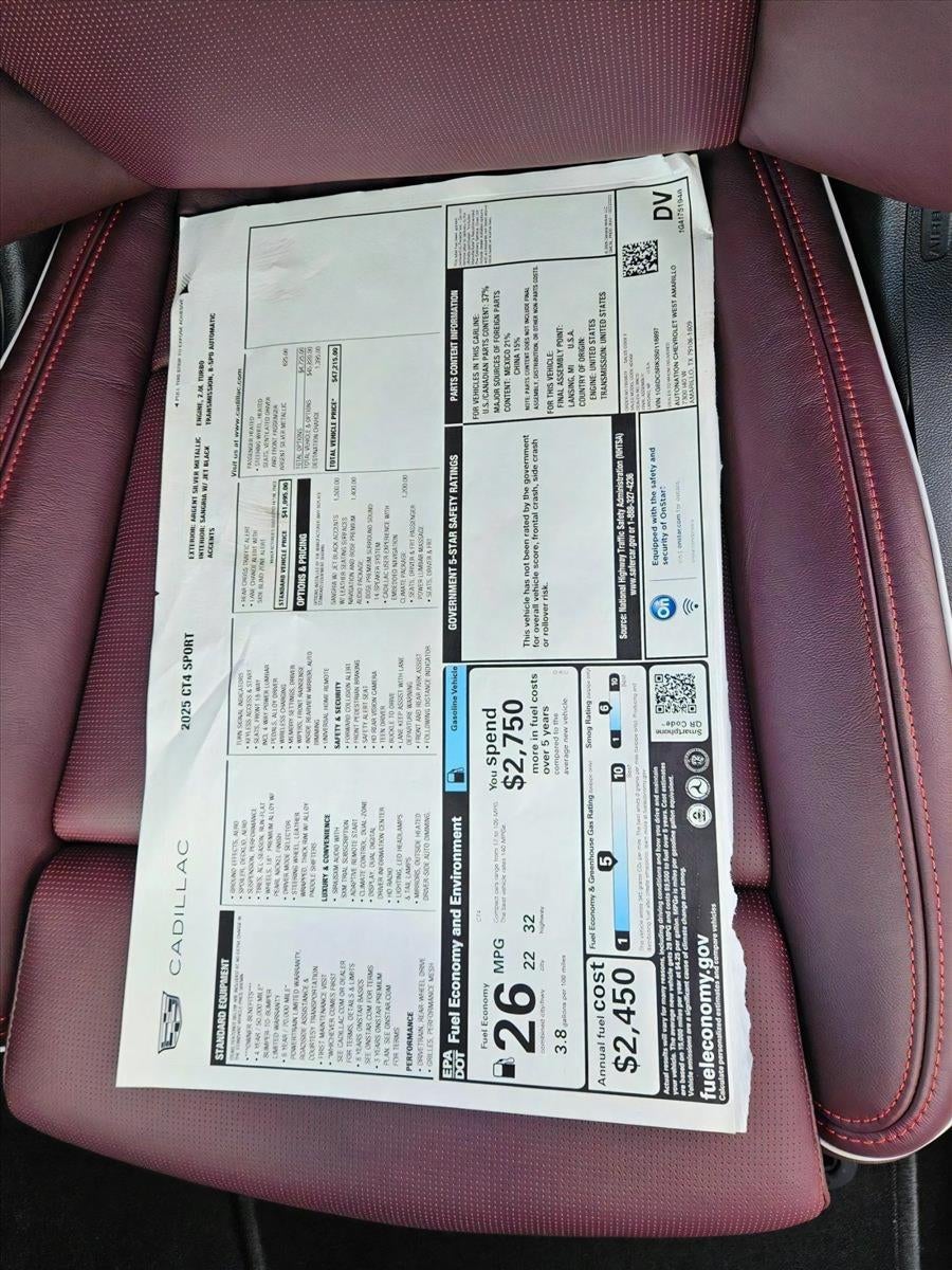 2025 Cadillac CT4 Sport